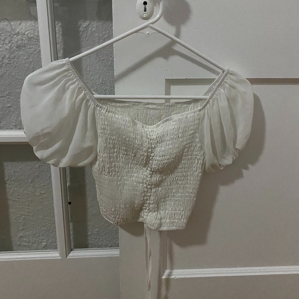 White Ruffled Blouse